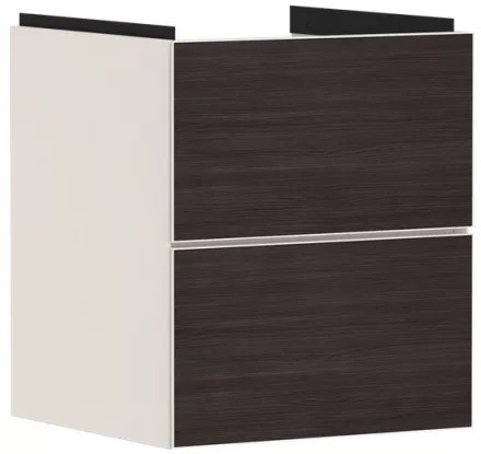 Hansgrohe Xevolos E 2 fiókos mosdószekrény kézmosóhoz 48x47,5 cm, matt homok / sötét tölgy 54173730