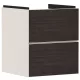 Hansgrohe Xevolos E 2 fiókos mosdószekrény kézmosóhoz 48x47,5 cm, matt homok / sötét tölgy 54173730