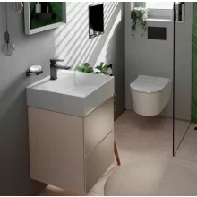   Hansgrohe Xevolos E 2 fiókos mosdószekrény kézmosóhoz 48x47,5 cm, matt homok / metál homok 54173790