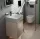 Hansgrohe Xevolos E 2 fiókos mosdószekrény kézmosóhoz 48x47,5 cm, matt homok / metál homok 54173790