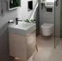 Hansgrohe Xevolos E 2 fiókos mosdószekrény kézmosóhoz 48x47,5 cm, matt homok / metál homok 54173790