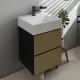 Hansgrohe Xevolos E 2 fiókos mosdószekrény kézmosóhoz 48x47,5 cm, matt palaszürke / texturált bronz 54174390