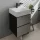 Hansgrohe Xevolos E 2 fiókos mosdószekrény kézmosóhoz 48x47,5 cm, matt palaszürke / metál palaszürke 54174770