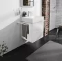Hansgrohe Xevolos E 2 fiókos mosdószekrény mosdóhoz 58x47,5 cm, matt fehér / metálfehér 54175320
