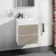 Hansgrohe Xevolos E 2 fiókos mosdószekrény mosdóhoz 58x47,5 cm, matt fehér / texturált bronz  54175390