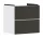 Hansgrohe Xevolos E 2 fiókos mosdószekrény mosdóhoz 58x47,5 cm, matt fehér / textil sötétszürke 54175660
