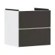 Hansgrohe Xevolos E 2 fiókos mosdószekrény mosdóhoz 58x47,5 cm, matt fehér / textil sötétszürke 54175660