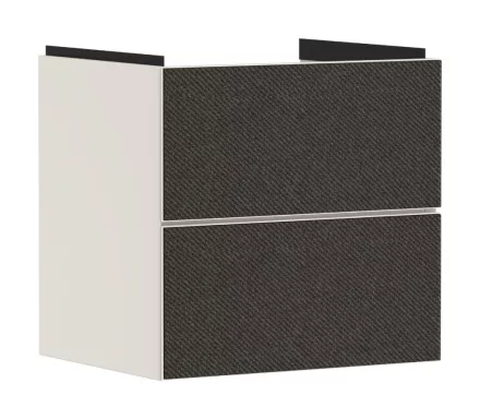 Hansgrohe Xevolos E 2 fiókos mosdószekrény 58x47,5 cm, matt homok / textil sötétszürke 54176660