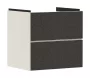 Hansgrohe Xevolos E 2 fiókos mosdószekrény 58x47,5 cm, matt homok / textil sötétszürke 54176660