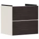 Hansgrohe Xevolos E 2 fiókos mosdószekrény 58x47,5 cm, matt homok / sötét tölgy 54176730