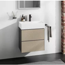   Hansgrohe Xevolos E 2 fiókos mosdószekrény 58x47,5 cm, matt palaszürke / texturált bronz 54177390