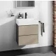 Hansgrohe Xevolos E 2 fiókos mosdószekrény 58x47,5 cm, matt palaszürke / texturált bronz 54177390