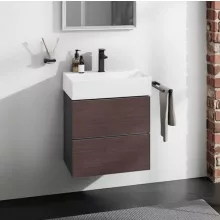   Hansgrohe Xevolos E 2 fiókos mosdószekrény 58x47,5 cm, matt palaszürke / sötét tölgy 54177730