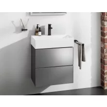   Hansgrohe Xevolos E 2 fiókos mosdószekrény 58x47,5 cm, matt palaszürke / metál palaszürke 54177770