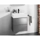 Hansgrohe Xevolos E 2 fiókos mosdószekrény 58x47,5 cm, matt palaszürke / metál palaszürke 54177770