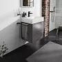 Hansgrohe Xevolos E 2 fiókos mosdószekrény 58x47,5 cm, matt palaszürke / metál palaszürke 54177770