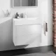 Hansgrohe Xevolos E 2 fiókos mosdószekrény 78x47,5 cm, matt fehér / metálfehér 54178320