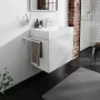 Hansgrohe Xevolos E 2 fiókos mosdószekrény 78x47,5 cm, matt fehér / metálfehér 54178320
