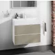 Hansgrohe Xevolos E 2 fiókos mosdószekrény 78x47,5 cm, matt fehér / texturált bronz 54178390