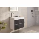 Hansgrohe Xevolos E 2 fiókos mosdószekrény 78x47,5 cm, matt fehér / textil sötétszürke 54178660