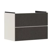   Hansgrohe Xevolos E 2 fiókos mosdószekrény 78x47,5 cm, matt homok / textil sötétszürke 54179660