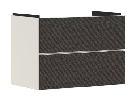 Hansgrohe Xevolos E 2 fiókos mosdószekrény 78x47,5 cm, matt homok / textil sötétszürke 54179660