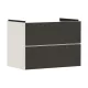 Hansgrohe Xevolos E 2 fiókos mosdószekrény 78x47,5 cm, matt homok / textil sötétszürke 54179660