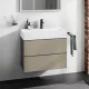 Hansgrohe Xevolos E 2 fiókos mosdószekrény 78x47,5 cm, matt palaszürke / texturált bronz 54180390
