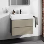 Hansgrohe Xevolos E 2 fiókos mosdószekrény 78x47,5 cm, matt palaszürke / texturált bronz 54180390