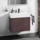 Hansgrohe Xevolos E 2 fiókos mosdószekrény 78x47,5 cm, matt palaszürke / sötét tölgy 54180730