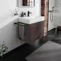 Hansgrohe Xevolos E 2 fiókos mosdószekrény 78x47,5 cm, matt palaszürke / sötét tölgy 54180730