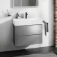 Hansgrohe Xevolos E 2 fiókos mosdószekrény 78x47,5 cm, matt palaszürke / metál palaszürke 54180770