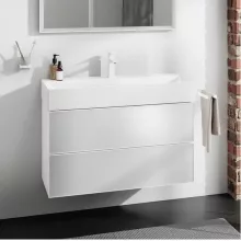   Hansgrohe Xevolos E 2 fiókos mosdószekrény 98x47,5 cm, matt fehér / metálfehér 54181320