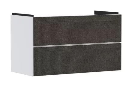 Hansgrohe Xevolos E 2 fiókos mosdószekrény 98x47,5 cm, matt fehér / textil sötétszürke 54181660