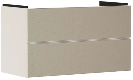 Hansgrohe Xevolos E 2 fiókos mosdószekrény 98x47,5 cm, matt homok / texturált bronz 54182390