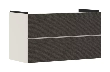Hansgrohe Xevolos E 2 fiókos mosdószekrény 98x47,5 cm, matt homok / textil sötétszürke 54182660