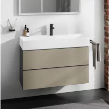   Hansgrohe Xevolos E 2 fiókos mosdószekrény 98x47,5 cm, matt palaszürke / texturált bronz 54183390