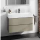 Hansgrohe Xevolos E 2 fiókos mosdószekrény 98x47,5 cm, matt palaszürke / texturált bronz 54183390