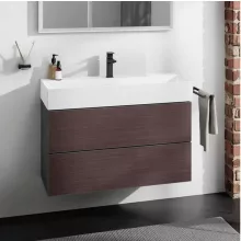   Hansgrohe Xevolos E 2 fiókos mosdószekrény 98x47,5 cm, matt palaszürke / sötét tölgy 54183730