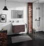 Hansgrohe Xevolos E 2 fiókos mosdószekrény 98x47,5 cm, matt palaszürke / sötét tölgy 54183730