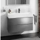 Hansgrohe Xevolos E 2 fiókos mosdószekrény 98x47,5 cm, matt palaszürke / metál palaszürke 54183770