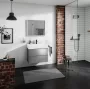 Hansgrohe Xevolos E 2 fiókos mosdószekrény 98x47,5 cm, matt palaszürke / metál palaszürke 54183770