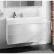 Hansgrohe Xevolos E 2 fiókos mosdószekrény 118x47,5 cm, matt fehér / metálfehér 54184320