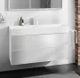 Hansgrohe Xevolos E 2 fiókos mosdószekrény 118x47,5 cm, matt fehér / metálfehér 54184320
