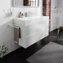 Hansgrohe Xevolos E 2 fiókos mosdószekrény 118x47,5 cm, matt fehér / metálfehér 54184320