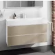 Hansgrohe Xevolos E 2 fiókos mosdószekrény 118x47,5 cm, matt fehér / texturált bronz 54184390