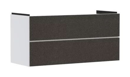 Hansgrohe Xevolos E 2 fiókos mosdószekrény 118x47,5 cm, matt fehér / textil sötétszürke 54184660