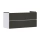 Hansgrohe Xevolos E 2 fiókos mosdószekrény 118x47,5 cm, matt fehér / textil sötétszürke 54184660