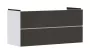 Hansgrohe Xevolos E 2 fiókos mosdószekrény 118x47,5 cm, matt fehér / textil sötétszürke 54184660