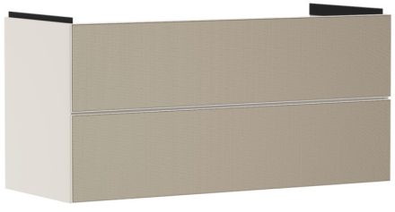 Hansgrohe Xevolos E 2 fiókos mosdószekrény 118x47,5 cm, matt homok / texturált bronz 54185390